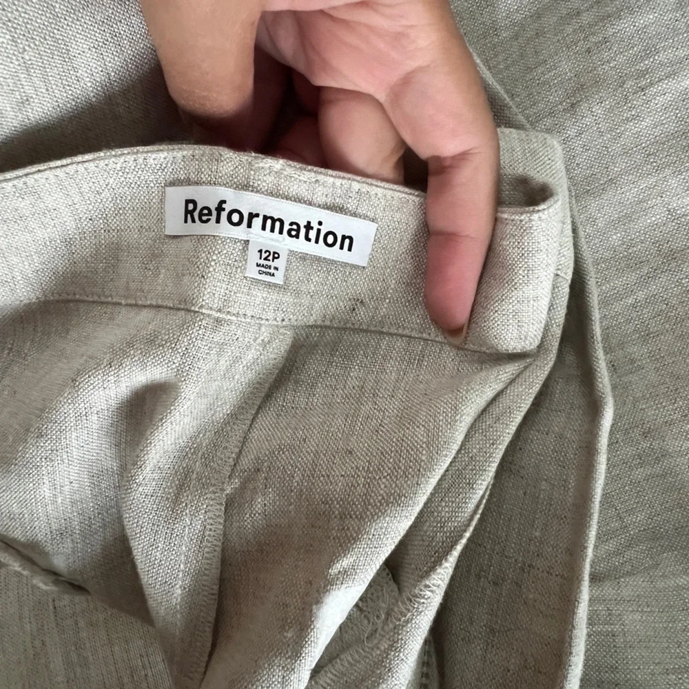 NWT Reformation Olivia Linen Two Piece, Petite